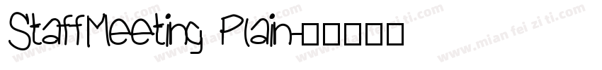 StaffMeeting Plain字体转换
